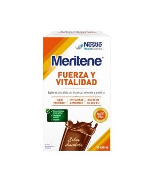 MERITENE FUERZA Y VITALIDAD SABOR CHOCOLATE 15 SOBRES
