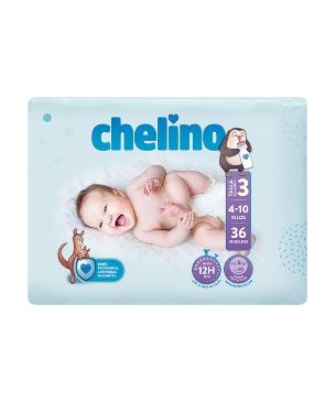 CHELINO PAÑAL INFANTIL T-3 (4 - 10 KG) 36 PAÑALES