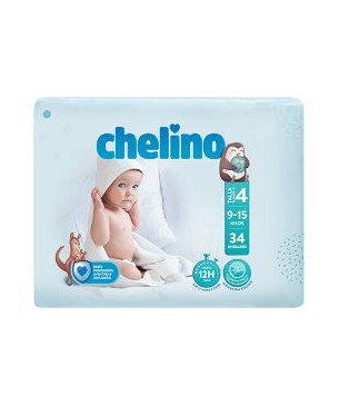 CHELINO PAÑAL INFANTIL T-4 (9 - 15 KG) 34 PAÑALES